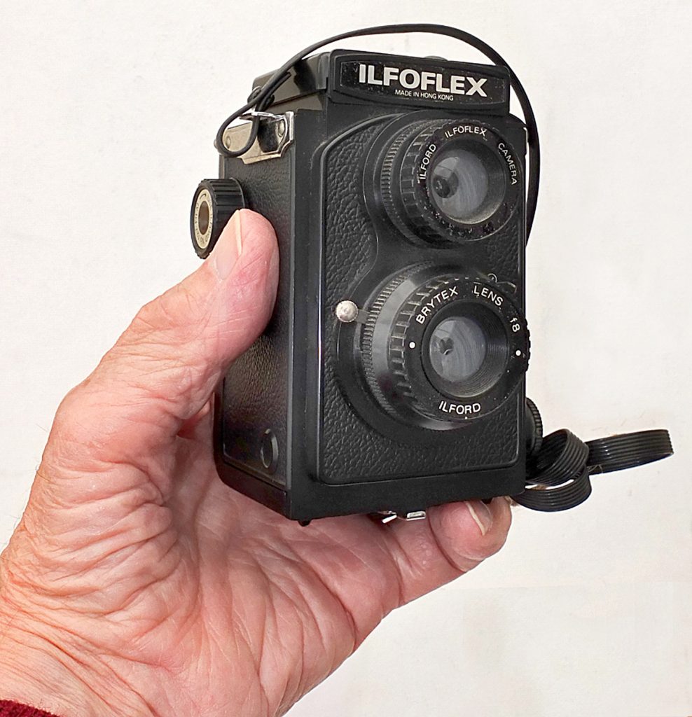 Photo of Ilford Iloflex in owners hand.